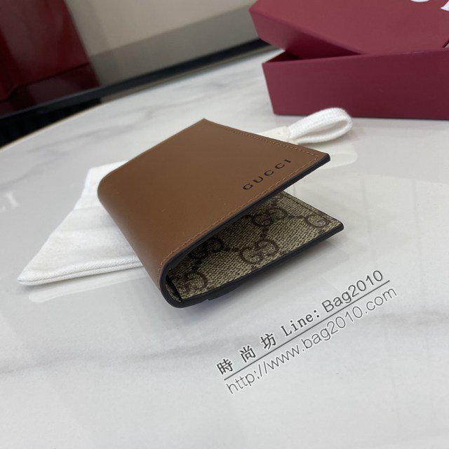 Gucci專櫃古馳最新款Emblem系列雙折卡片夾錢包卡包 jh2600型號：818953